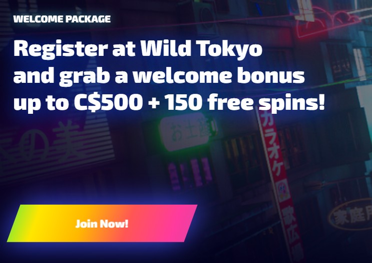 Wild Tokyo Casino Welcome Package