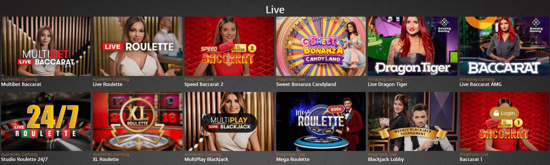 Live Casino Games Casino Extra