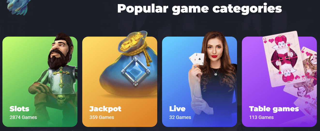 Game Categories at Joo Casino