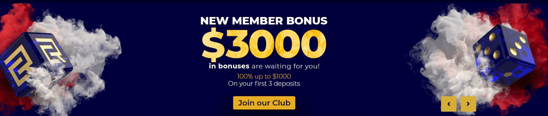 ClubRiches Welcome Bonus