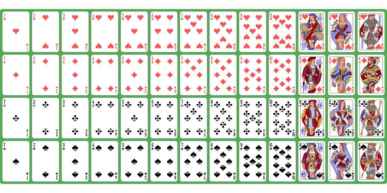 Blackjack deck of cards