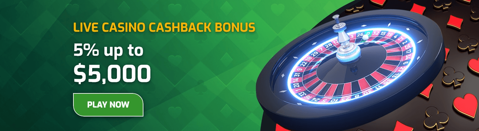 Evobet Live Casino Cashback Bonus