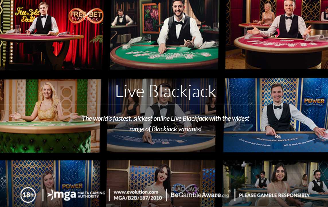 Test your skills and luck at Live Blackjack tables