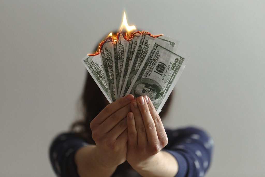 Burning Lottery Money