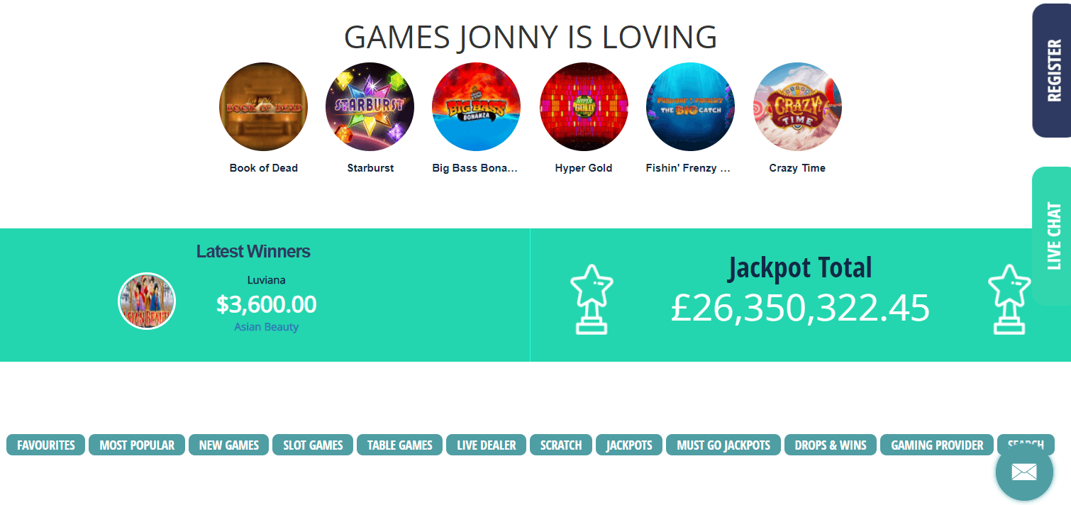 Jonny Jackpot Games