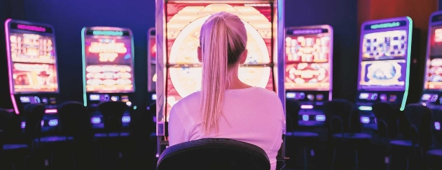 Woman Playing Slots