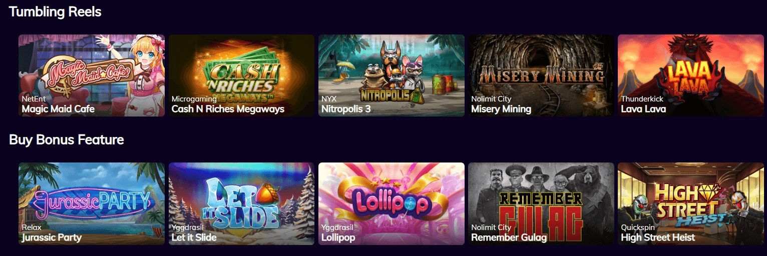 BusterBanks Casino Games