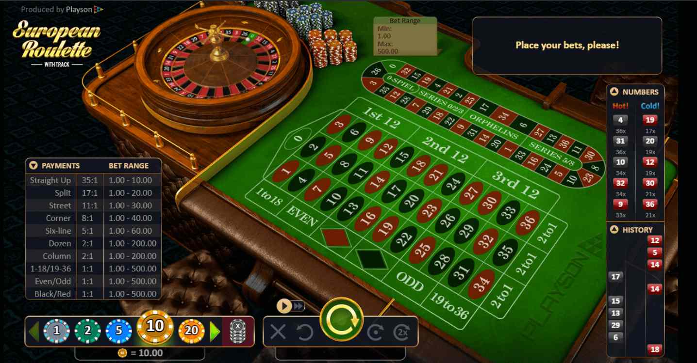 Roulette Table with a track