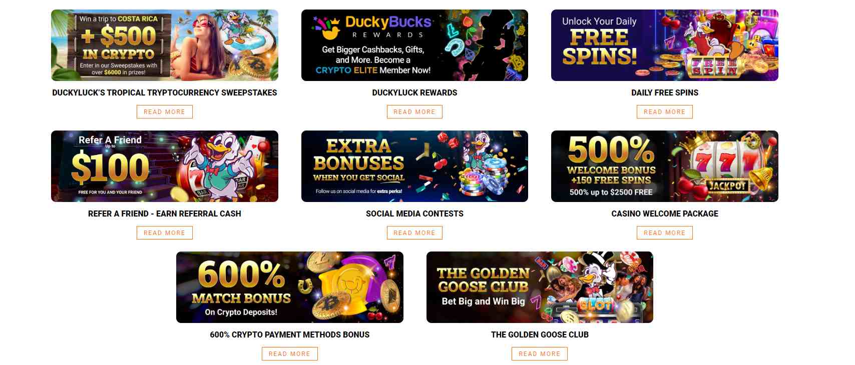 Ducky Luck Casino 500 Matchup Bonus GuruCasinoBonus