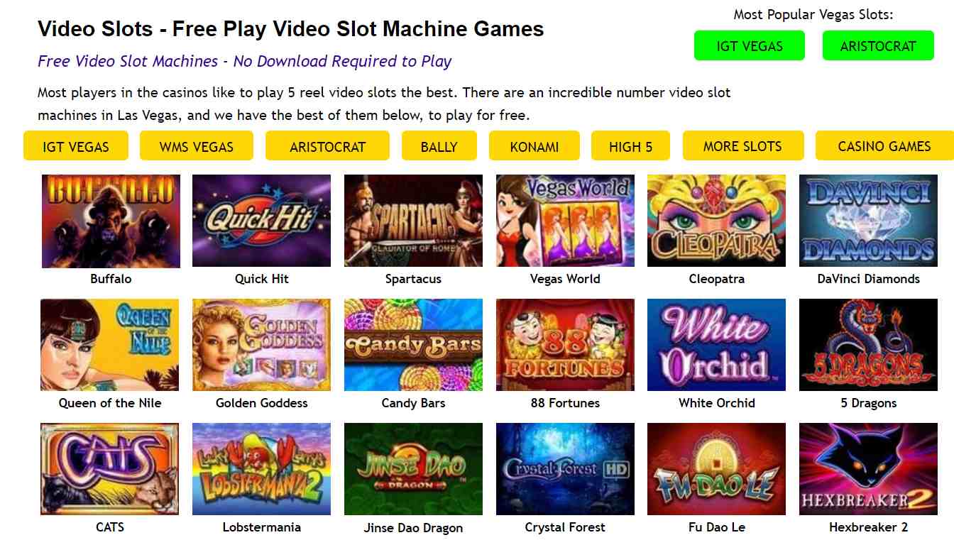 Video Slots - Free Play Video Slot Machine Games
