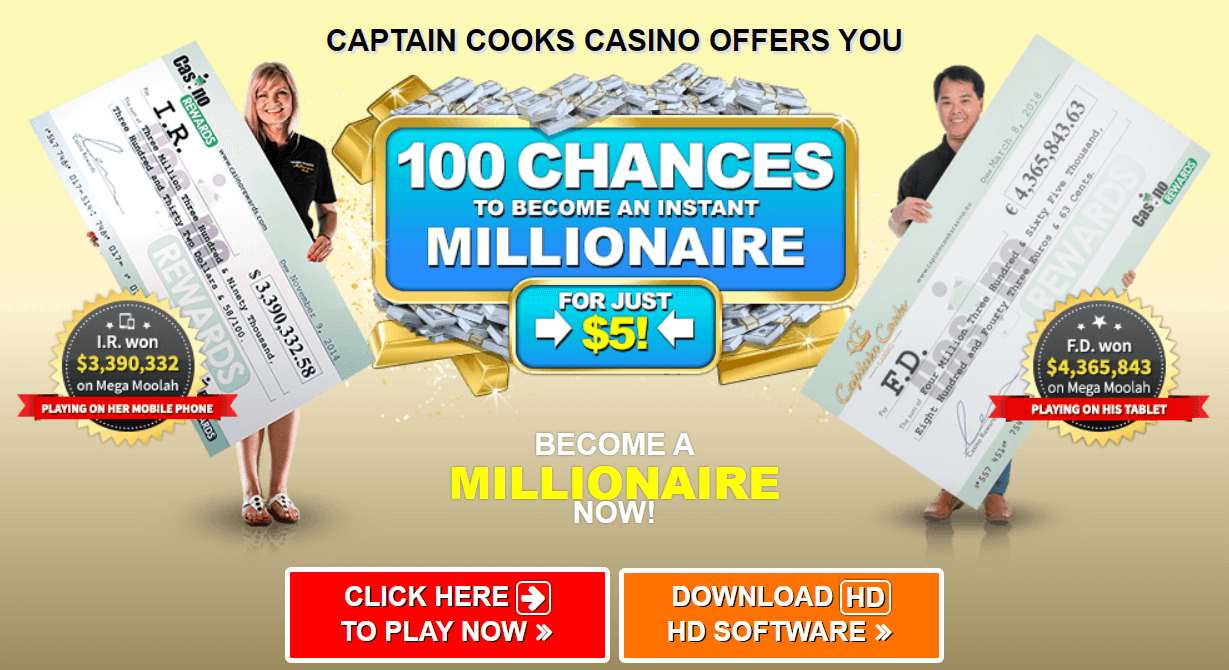 Captain Cooks Casino Welcome Bonus