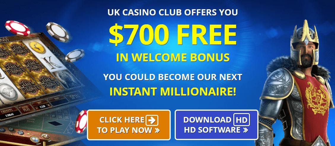 UK Casino Club Welcome Bonus