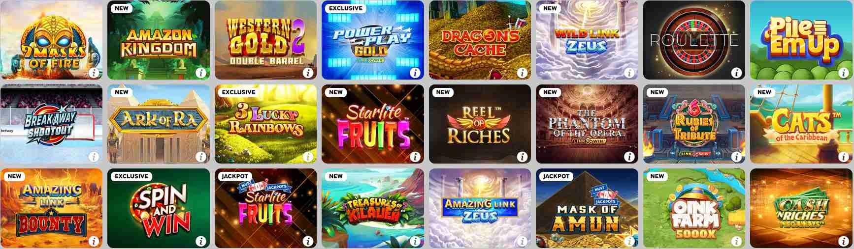 Betway Casino Games